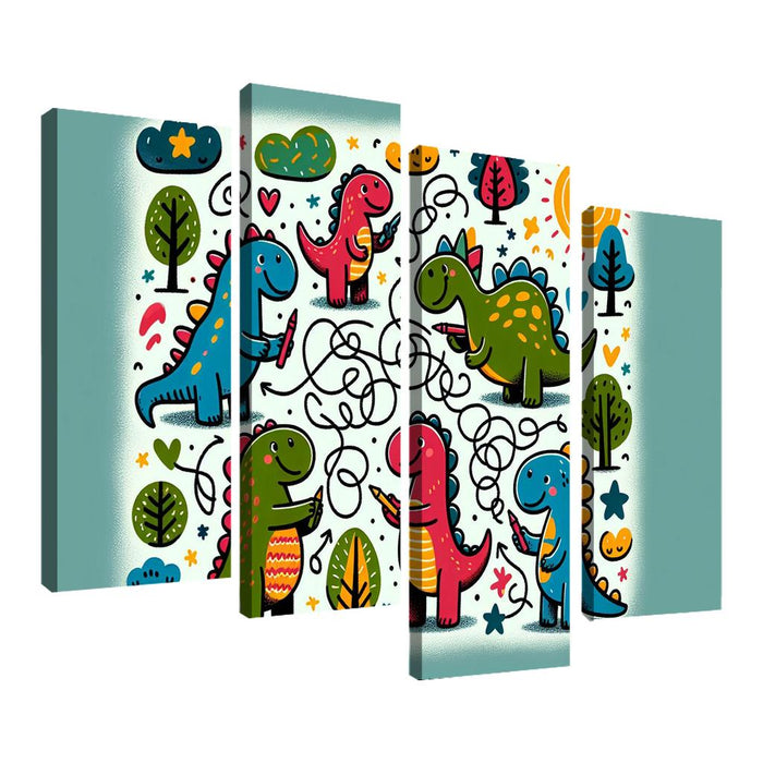 Doodle Dino Friends One-piece Frames