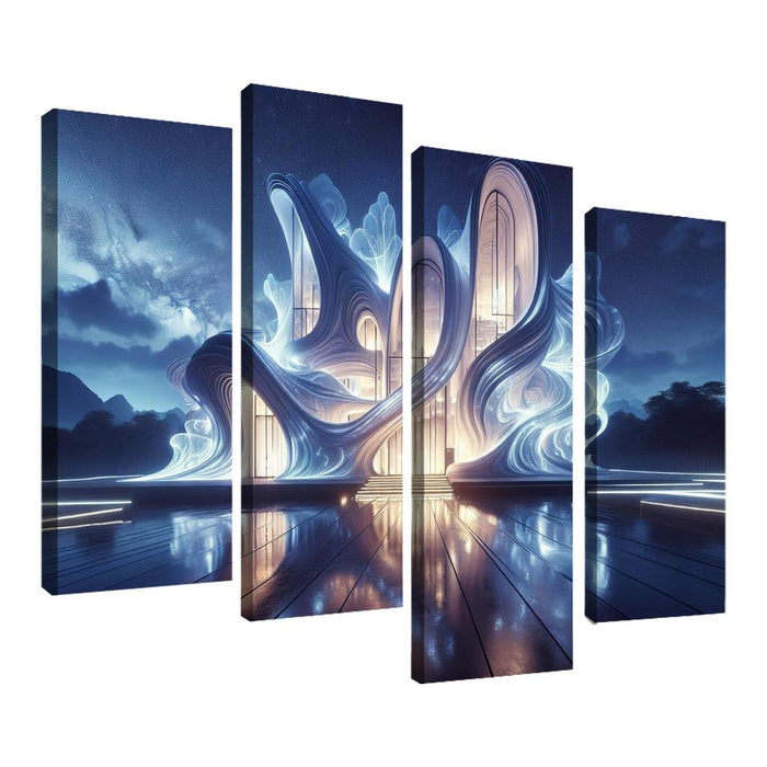 Bioluminescent Structures Modern Paintings Frame