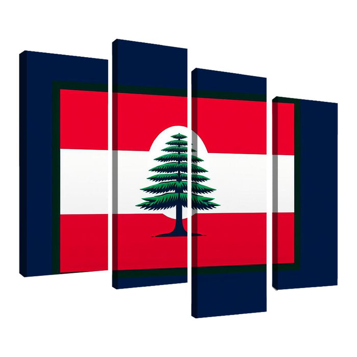 Emblem Of Resilience The Flag Of Lebanon Modern Paintings Frame