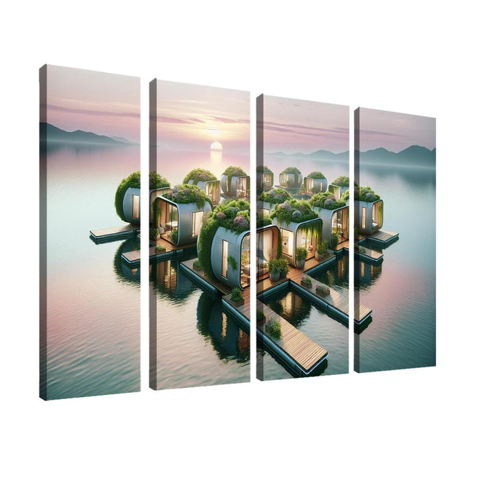 Floating Community Pods Modern Paintings Frame