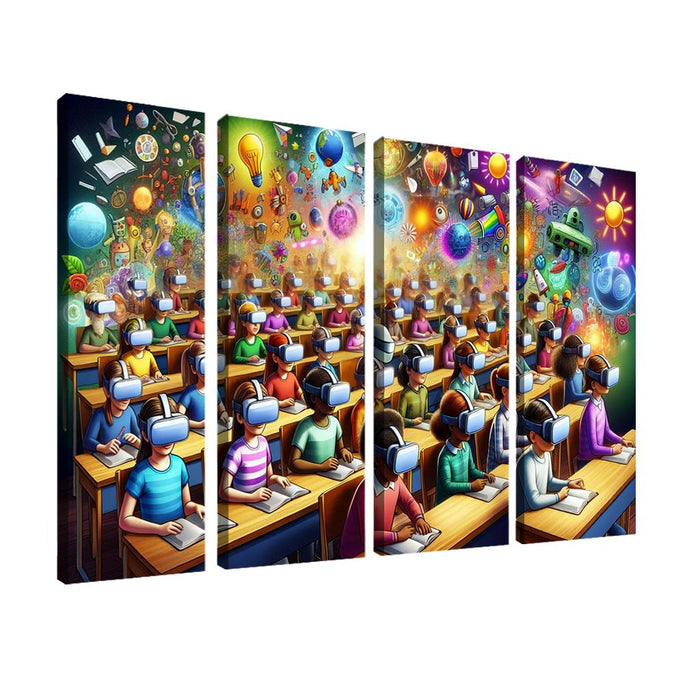 Virtual Reality In Education Transforming Learning Experiences Canvas Paintings Frame