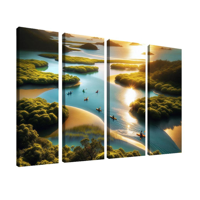 Crystal Waters A Kayaking Adventure Abstract Paintings Frame