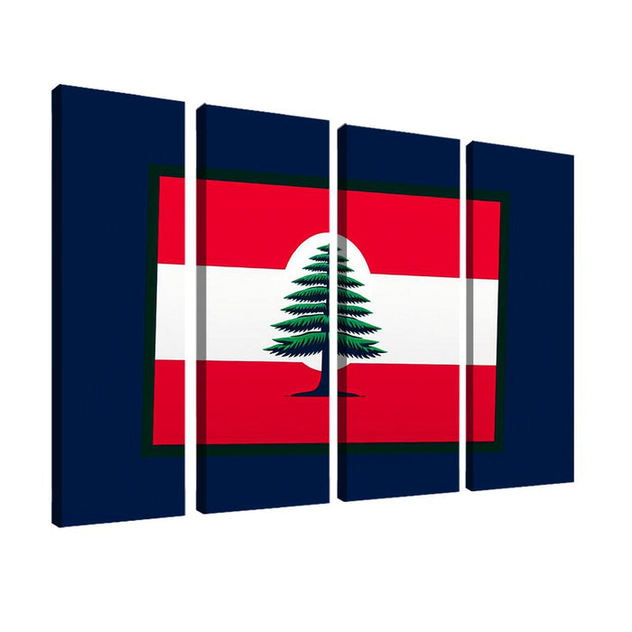 Emblem Of Resilience The Flag Of Lebanon Modern Paintings Frame