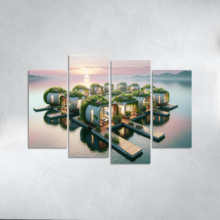 Floating Community Pods Modern Paintings Frame