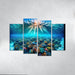 Azure Lagoon A Snorkeler's Paradise Abstract Paintings Frame