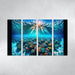 Azure Lagoon A Snorkeler's Paradise Abstract Paintings Frame