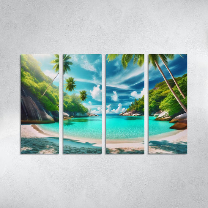 Whispering Palms Cove Abstract Paintings Frame