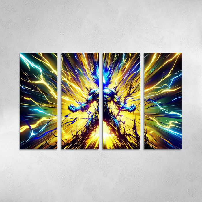 Goku's Spirit Surge Canvas Paintings Frame