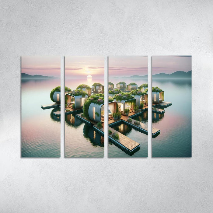 Floating Community Pods Modern Paintings Frame