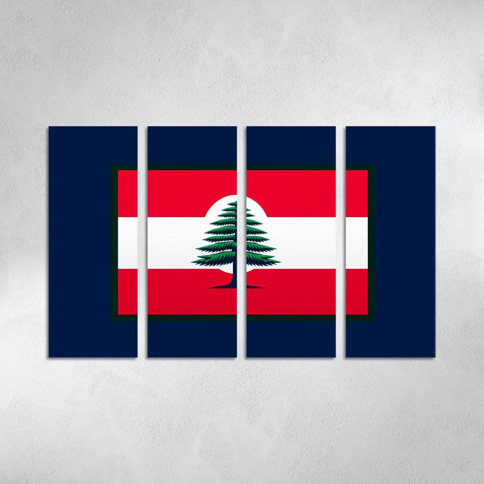 Emblem Of Resilience The Flag Of Lebanon Modern Paintings Frame