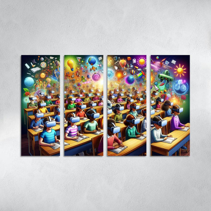 Virtual Reality In Education Transforming Learning Experiences Canvas Paintings Frame