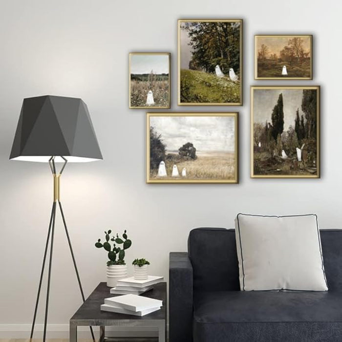 5 Piece Vintage Landscape Gallery Wall Art Set