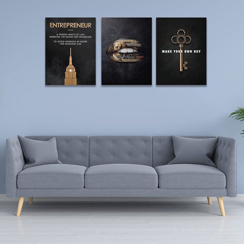 Inspirational Wall Art Canvas Set For Motivation And Success