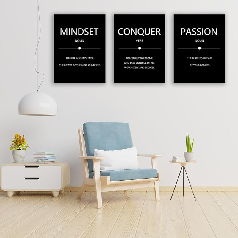 Inspirational Wall Art Canvas Set For Motivation And Success