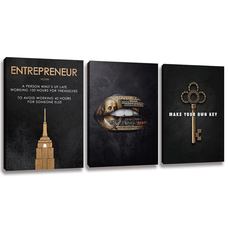 Inspirational Wall Art Canvas Set For Motivation And Success