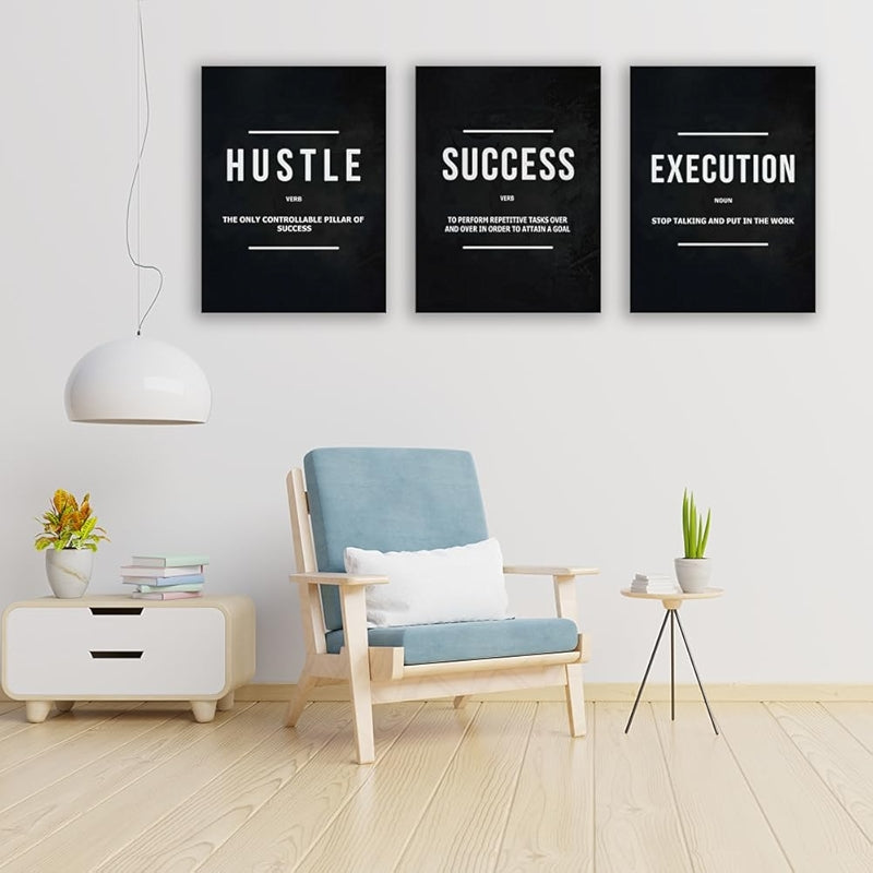 Inspirational Wall Art Canvas Set For Motivation And Success