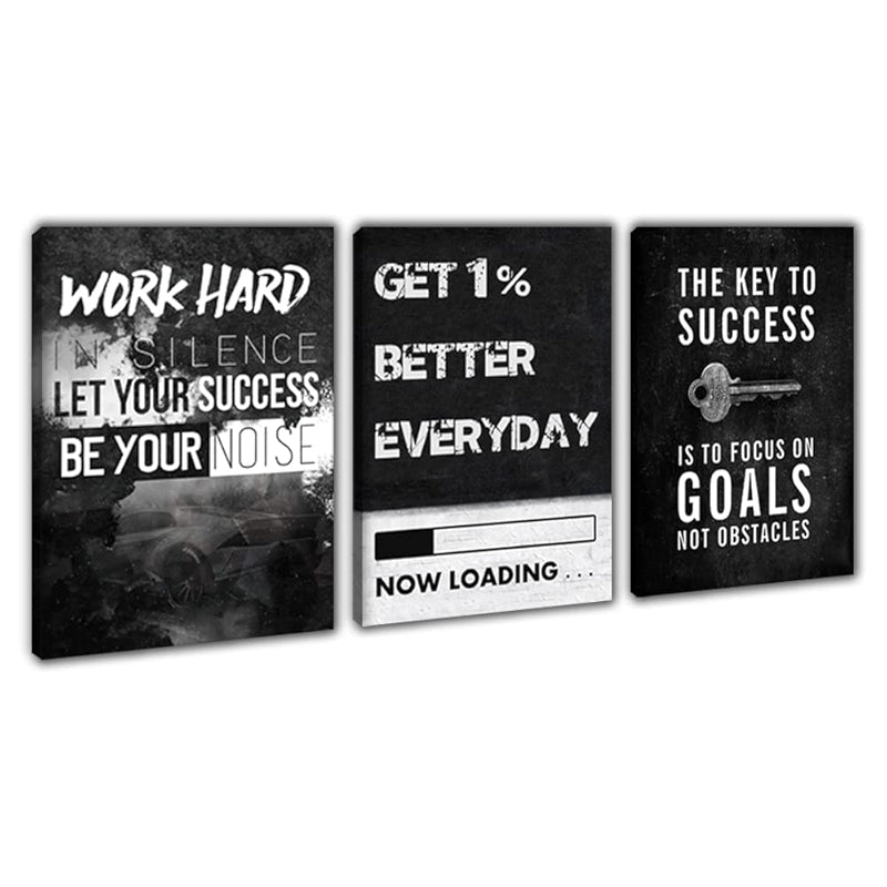 Inspirational Wall Art Canvas Set For Motivation And Success