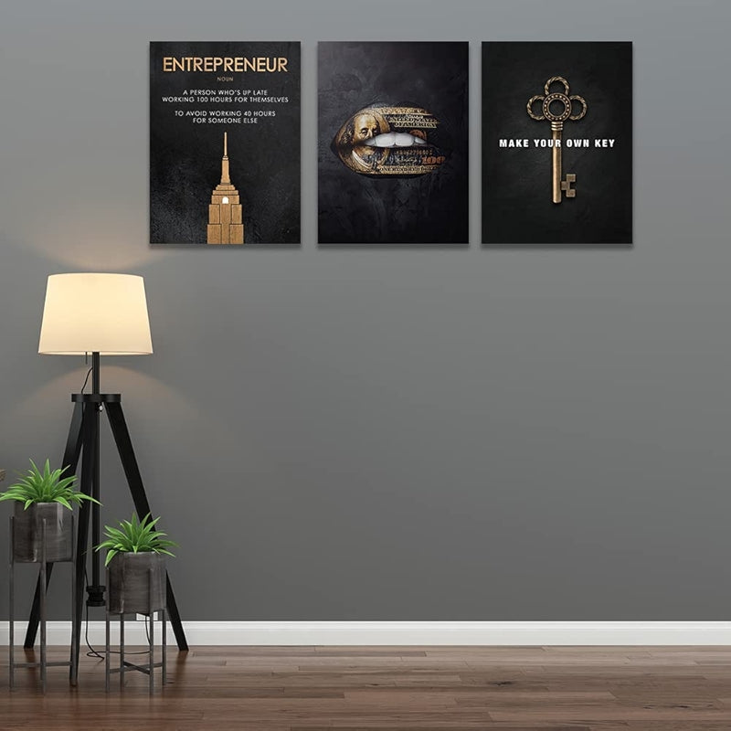 Inspirational Wall Art Canvas Set For Motivation And Success