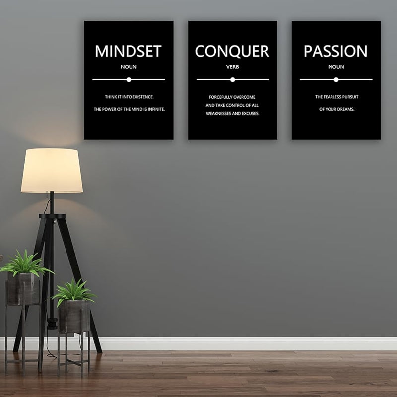 Inspirational Wall Art Canvas Set For Motivation And Success