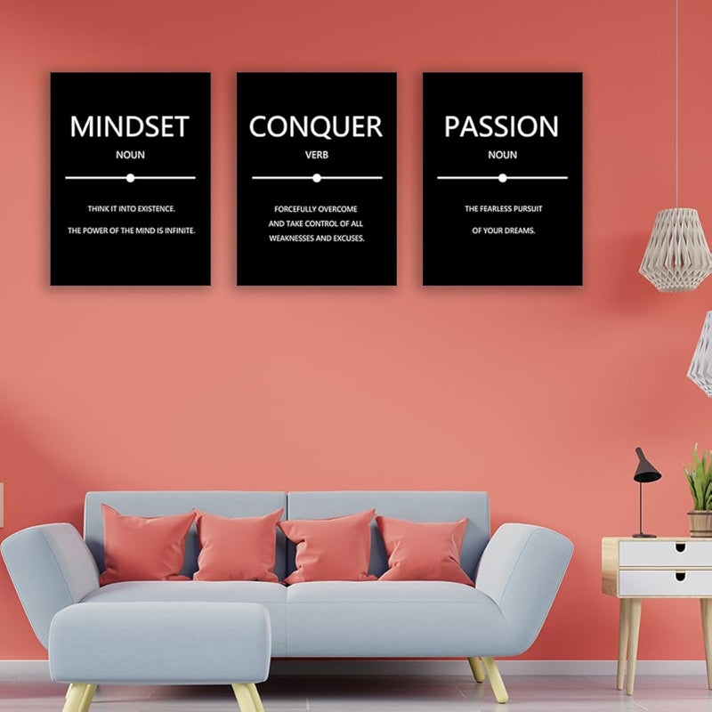 Inspirational Wall Art Canvas Set For Motivation And Success