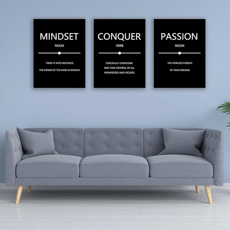 Inspirational Wall Art Canvas Set For Motivation And Success