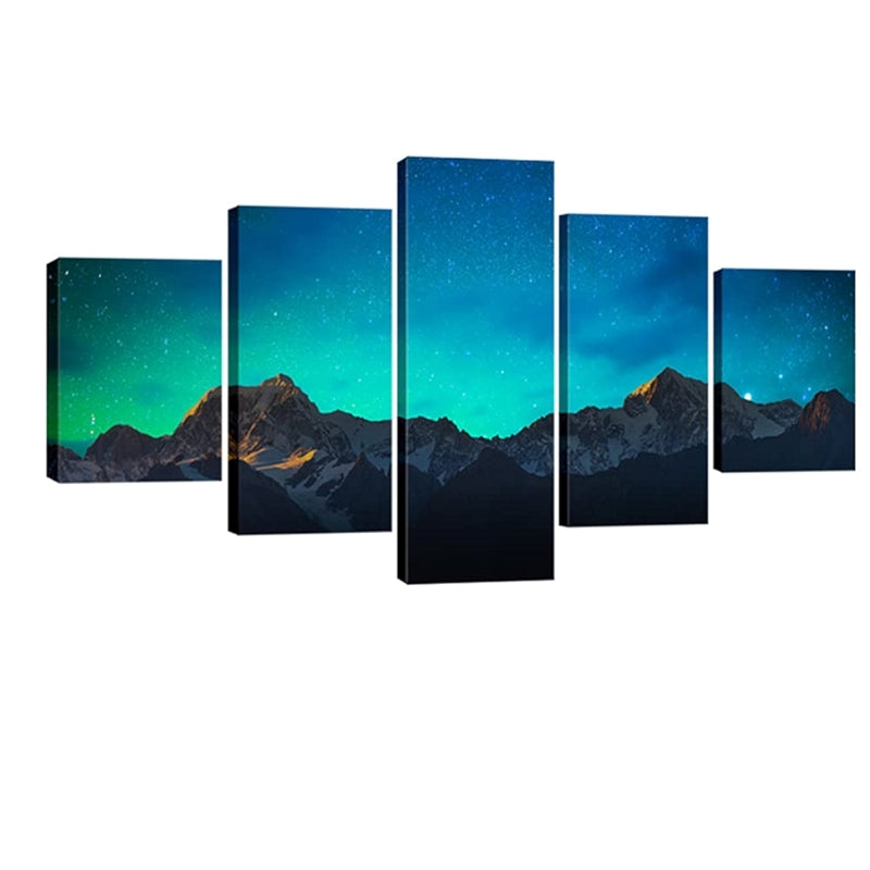 Canvas Wall Art Mount Cook And Lake Matheson With Milky Way