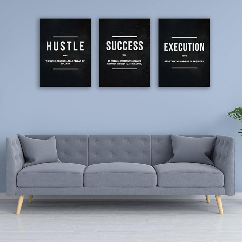 Inspirational Wall Art Canvas Set For Motivation And Success