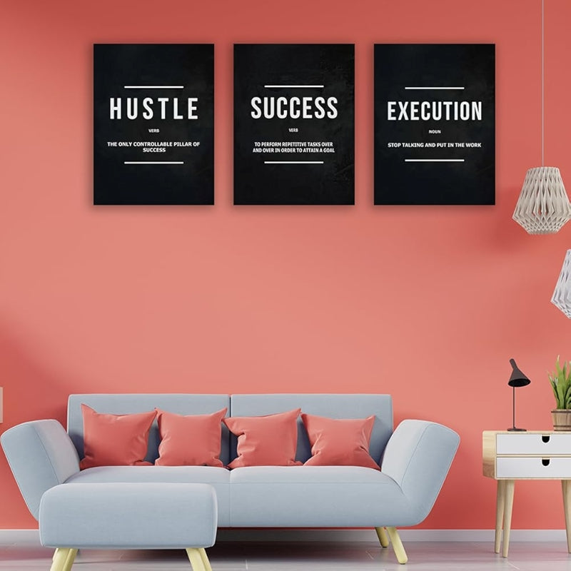 Inspirational Wall Art Canvas Set For Motivation And Success