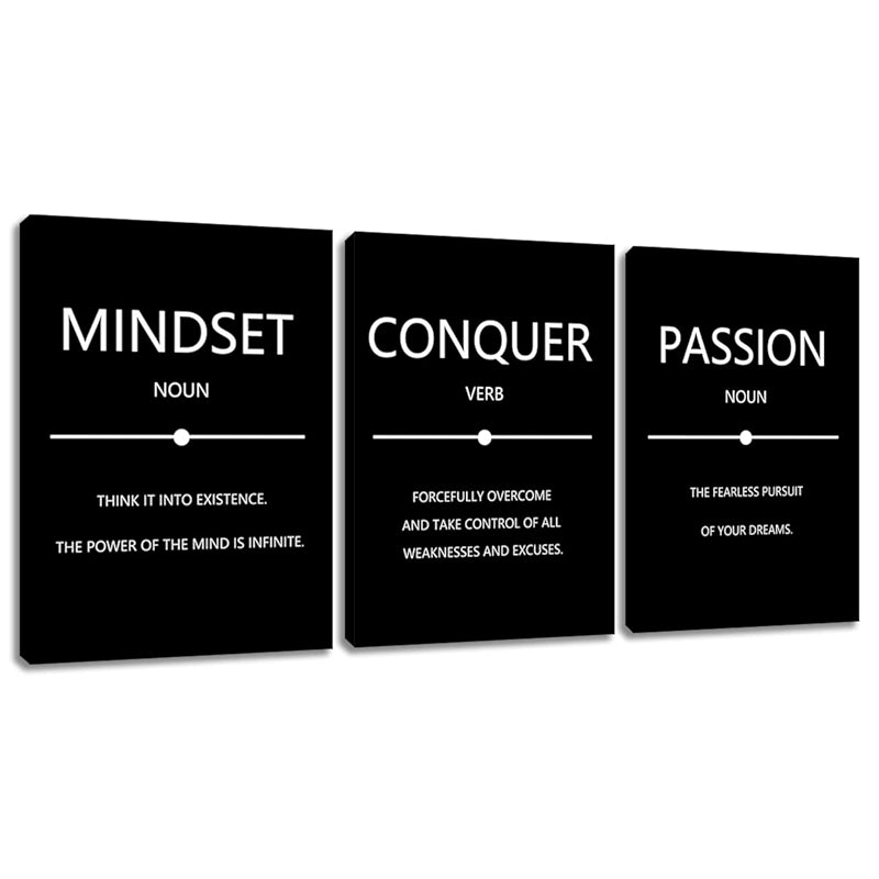 Inspirational Wall Art Canvas Set For Motivation And Success