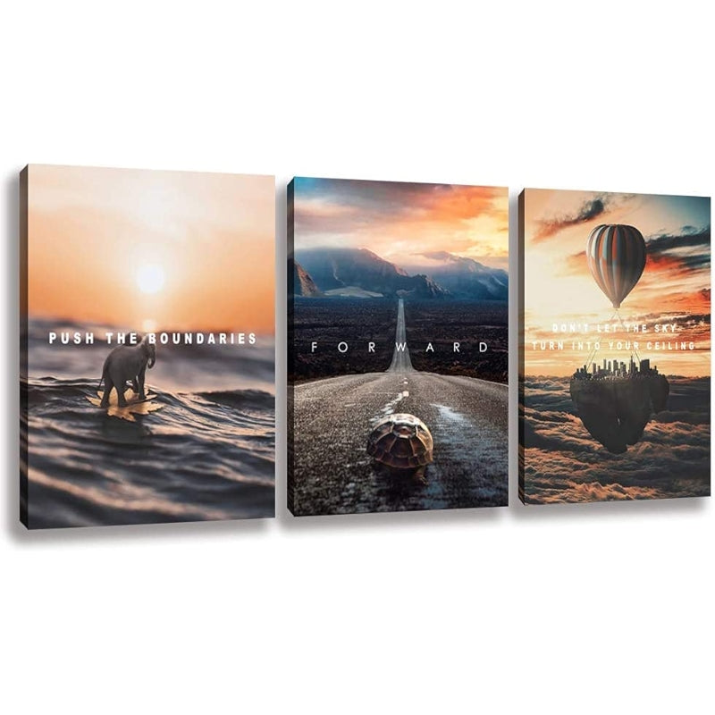 Inspirational Wall Art Canvas Set For Motivation And Success