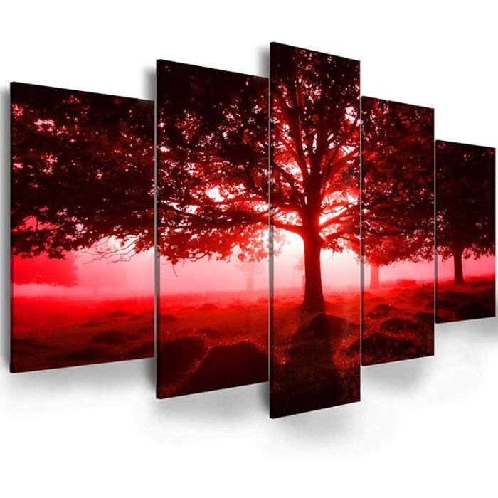 5 Piece Abstract Beach Canvas Wall Art Landscape Art Set