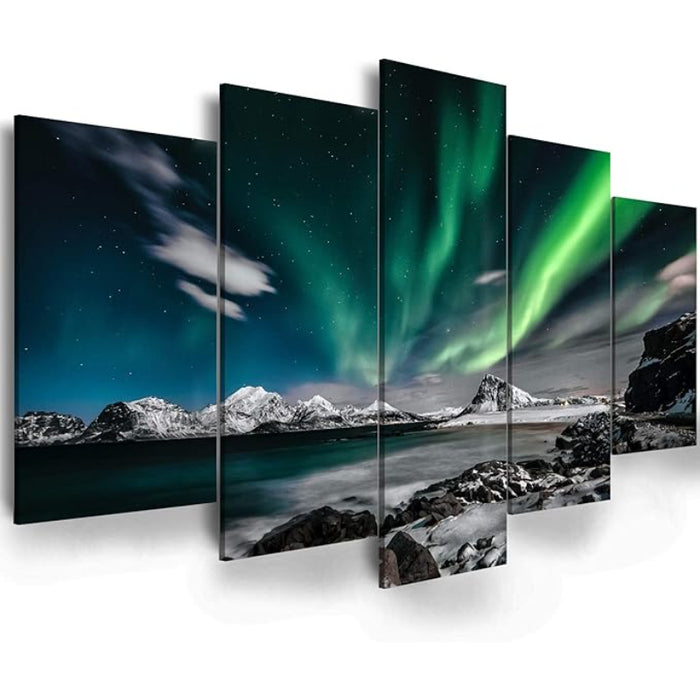 5 Piece Abstract Beach Canvas Wall Art Landscape Art Set