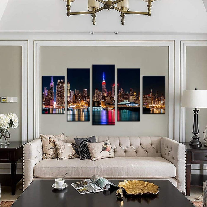 5 Piece New York City Canvas Wall Art