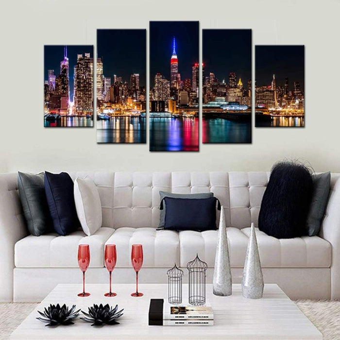 5 Piece New York City Canvas Wall Art