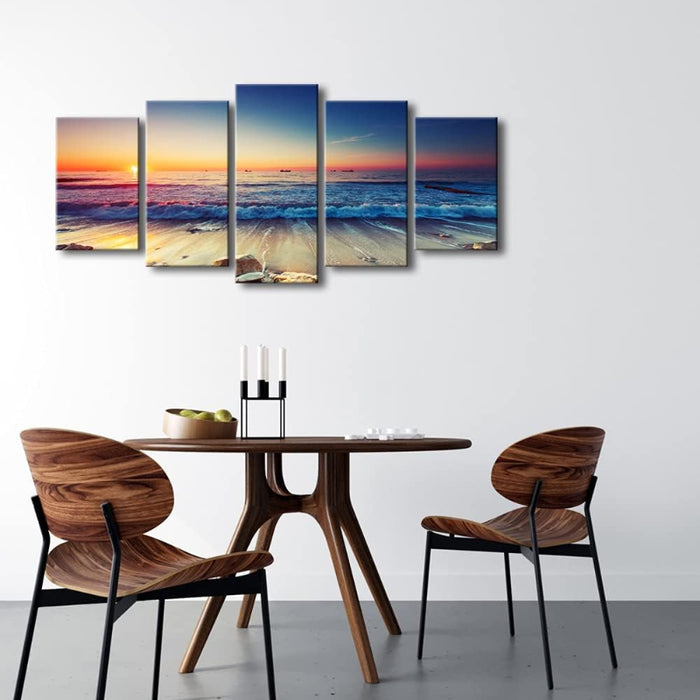 5 Pieces Ocean Seascape Canvas Prints Wall Art