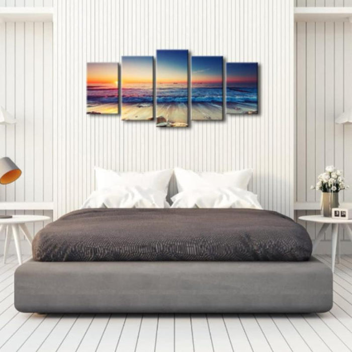 5 Pieces Ocean Seascape Canvas Prints Wall Art