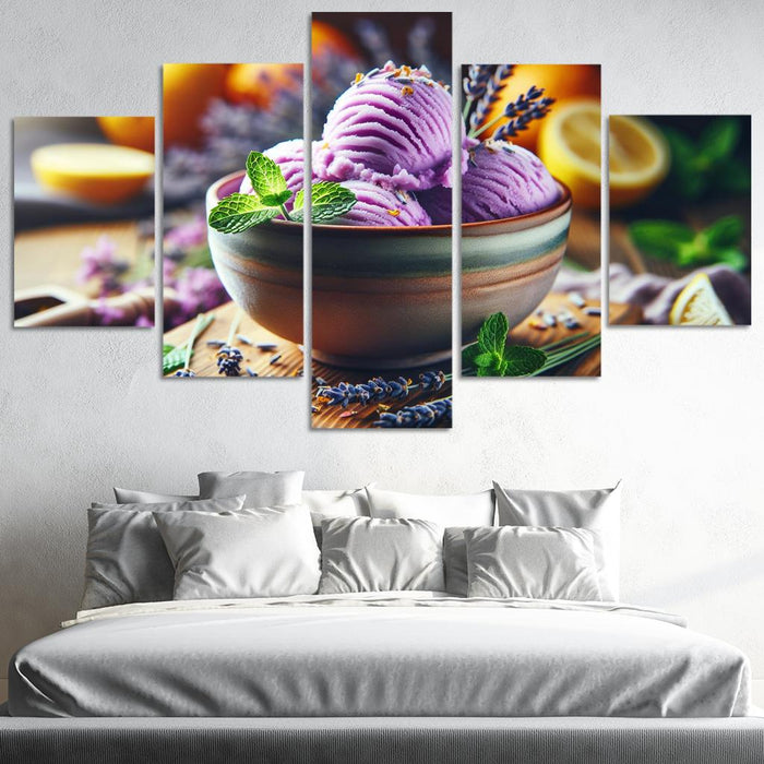 Lavender Lemonade Sorbet Abstract Paintings Frame