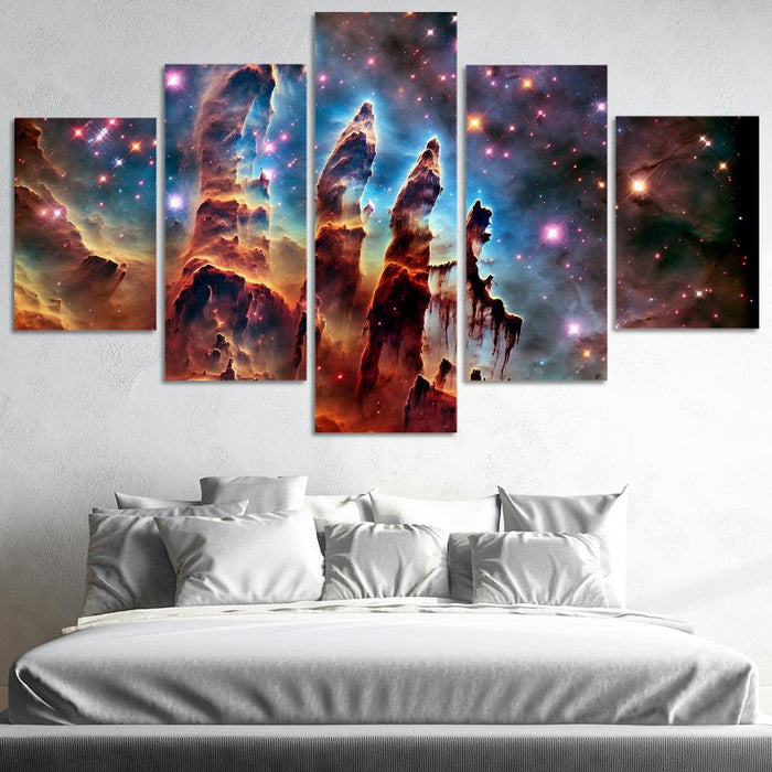 The Majestic Pillars Of Creation Modern Paintings Frame