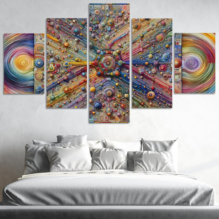 Threads Of Connectivity Multi-panel Paintings