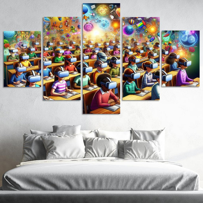 Virtual Reality In Education Transforming Learning Experiences Canvas Paintings Frame