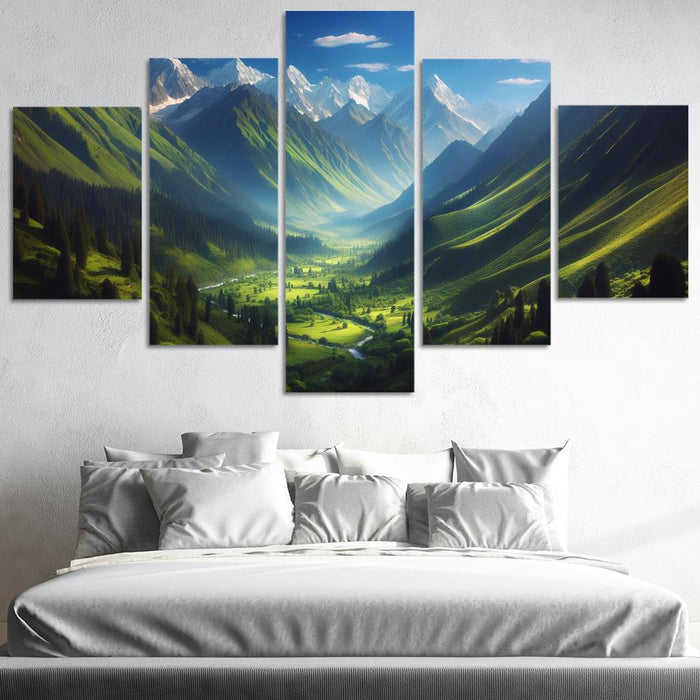 Mountain Serenity Multi-panel Paintings