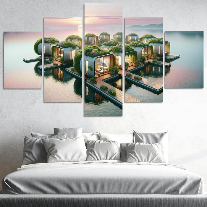 Floating Community Pods Modern Paintings Frame