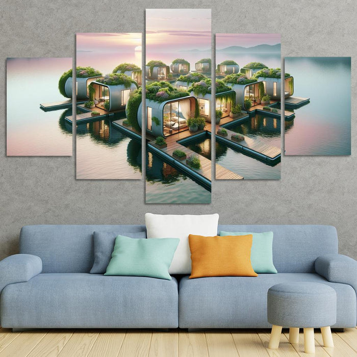 Floating Community Pods Modern Paintings Frame