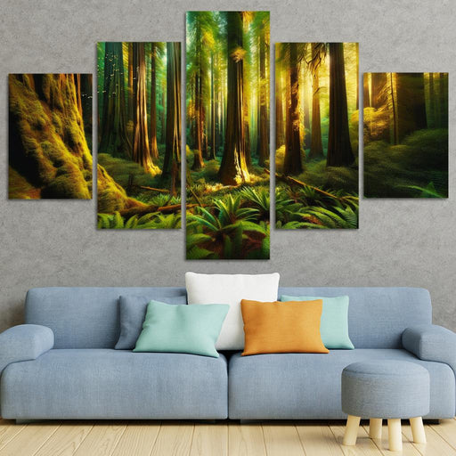 The Mighty Redwoods And Their Ecosystem Oil Paintings Frame