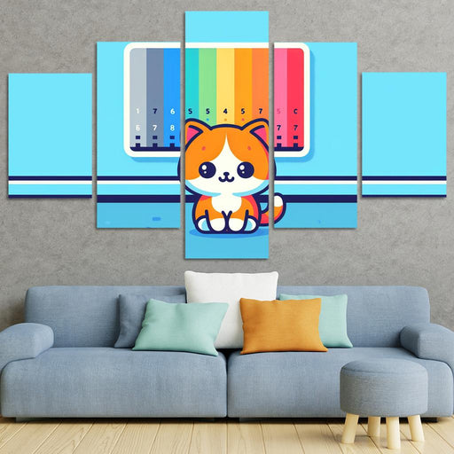 Curious Cat - Color Spectrum Puzzle Custom Paintings Frame