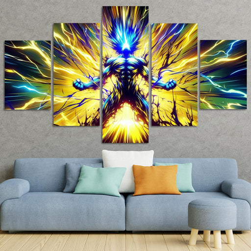 Goku's Spirit Surge Canvas Paintings Frame