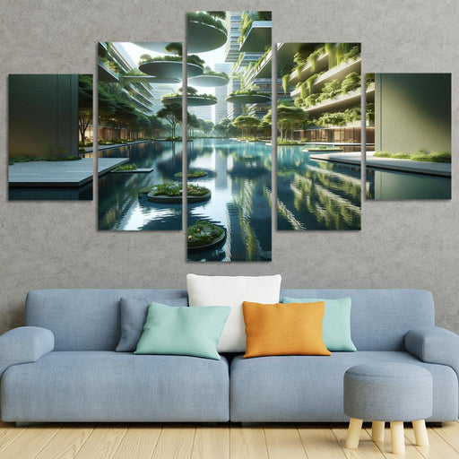 Floating Arcadia The Hydro-urban Oasis Custom Paintings Frame