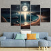 Moonlit Harbor A Coastal Retreat For Stargazers Modern Paintings Frame