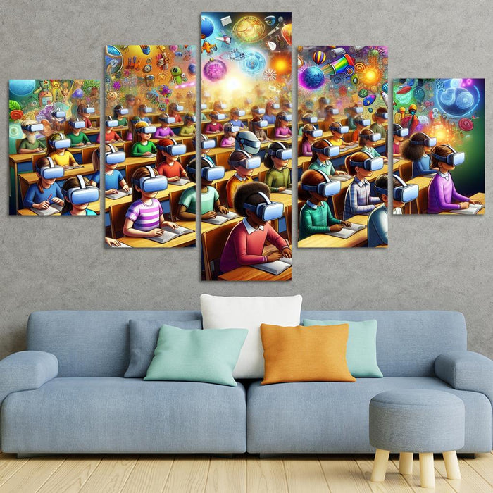 Virtual Reality In Education Transforming Learning Experiences Canvas Paintings Frame