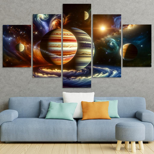 The Dance Of Gas Giants In Exoplanetary Systems Modern Paintings Frame